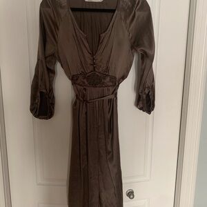 Dress taupe color, size 36 eu.  Satin.